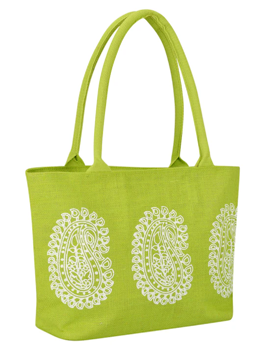 Mango Print Jute Bag